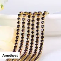 Стразы цепи кристально чистый SS6/SS8/SS10/SS12 Золотой Коготь 3 ярдов/партия fou одежды