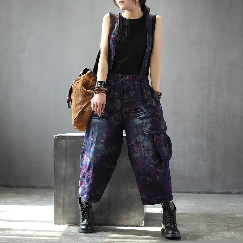 Весенние комбинезоны ретро свободные Для женщин новые женские Повседневное