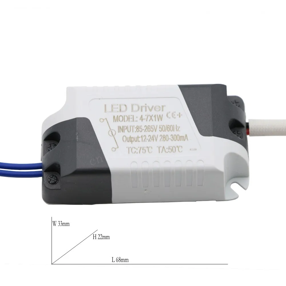 5 шт./лот 300mA 4 5x1W 7x1W 4W 5W 6W 7W источник питания AC 85 265V DC 9 17V 12 24V светодиодный драйвер|led