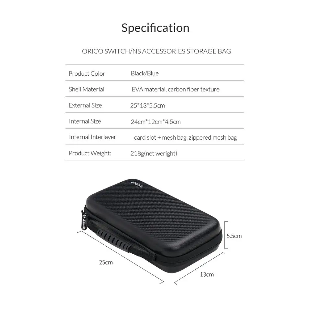 Сумка ORICO Storgae для переключателя портативный чехол usb-кабеля аксессуары