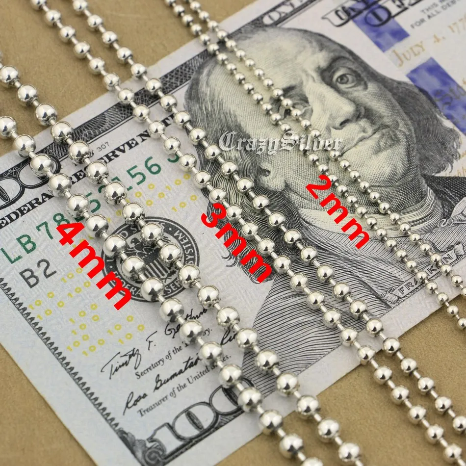 Цепочка из серебра 925 пробы с шариками байкерское ожерелье в стиле панк 8K016 |