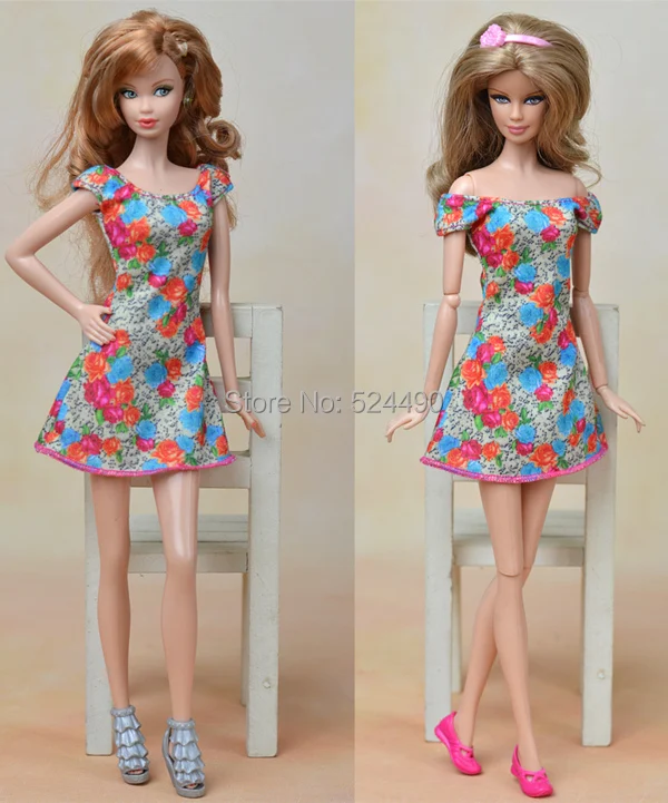 Новинка 2015 оригинальная цветная Цветочная юбка платье одежда наряд для куклы