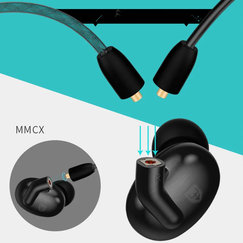 Новинка 2017 года BETNEW H1 Hybird 3 единицы наушники-вкладыши 3.5 мм MMCX проводом с Bluetooth
