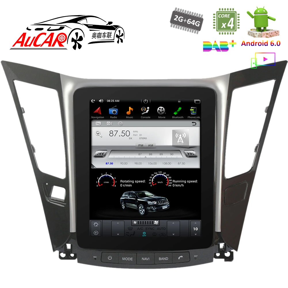 Автомобильный DVD плеер Tesla Style Android GPS для Hyundai Sonata мультимедиа Bluetooth радио Wi Fi 4G