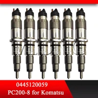 diesel injectors 0 445 120 059 common rail jet 0445120059 6754 11 3011 for komatsu pc200 8 cummins qsb67 and cdc