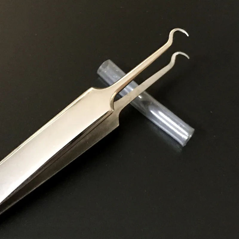 Пинцет для наращивания ресниц пинцет удаления акне черных точек изогнутый