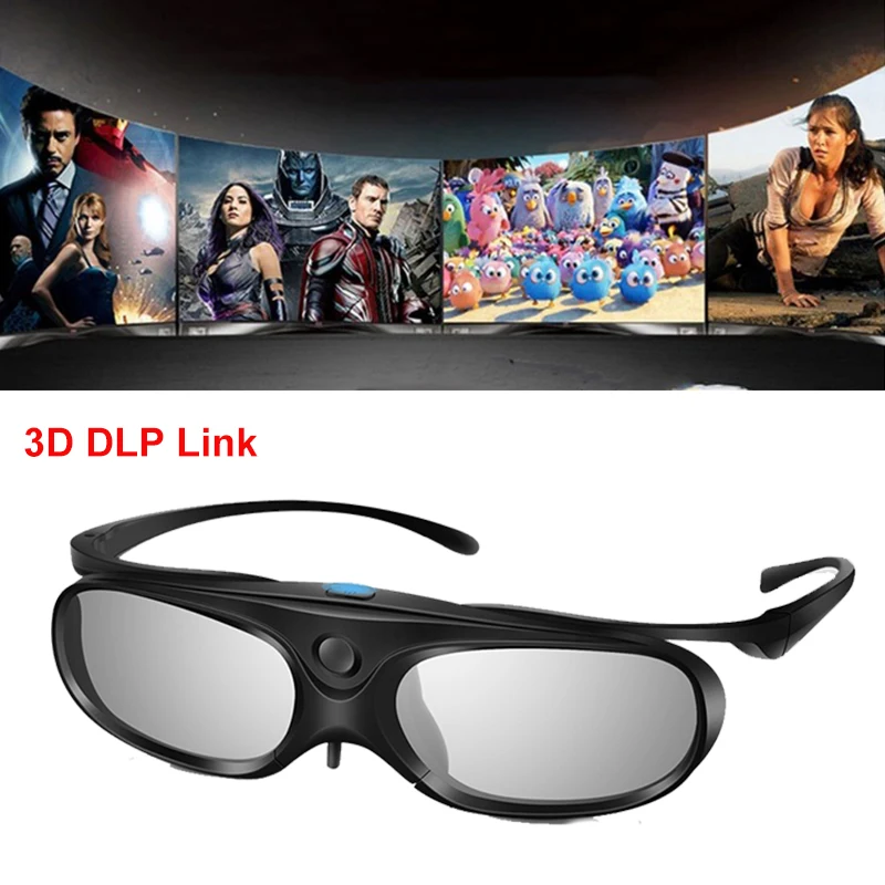 Для Optoma BenQ Sharp acer samsung проектор Elikliv 3D очки с активным оптическим затвором DLP