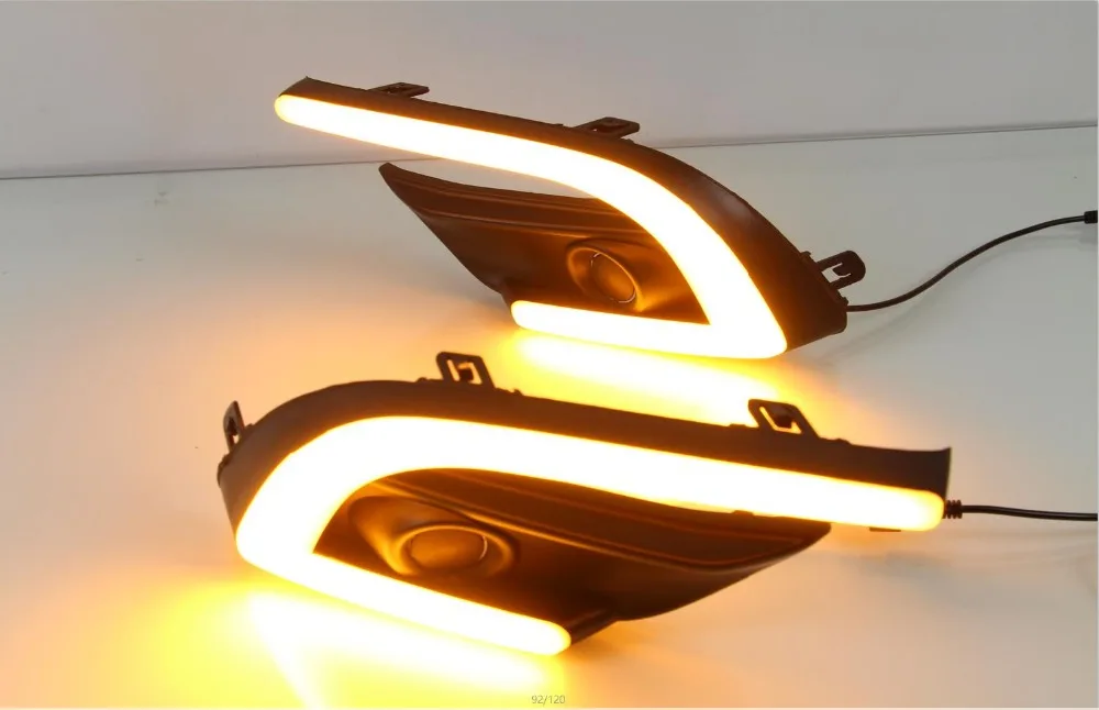 Новый DRL противотуманная фара с поворотником светодиодный светильник дневного