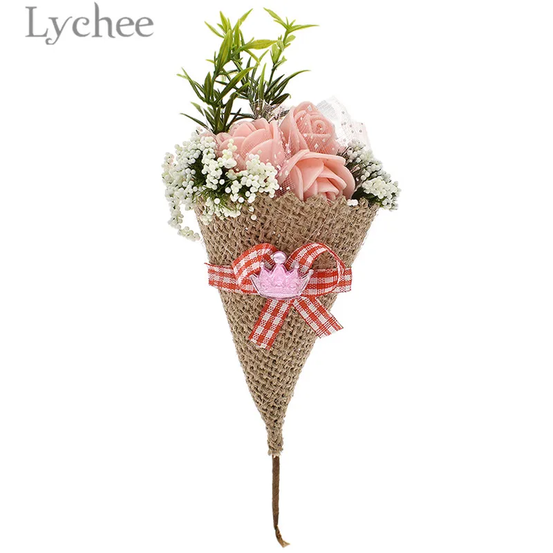 Личи Корона бант моделирование бутоньерка роза цветок жених Свадьба невесты