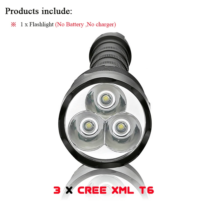 Set A 3T6 6T6 мощный светодиодный фонарик CREE XML T6 светодиодные лампы Водонепроницаемый 18650 аккумуляторная батарея - Испускаемый цвет: Set A 3T6