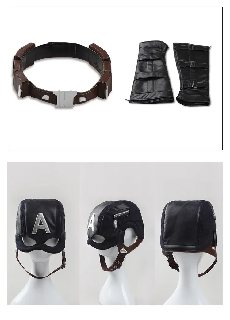 Captain America Cosplay Costume The Winter Soldier Steve Rogers Uniform Outfit Halloween Carnival Clothes Party Custom Made Men
