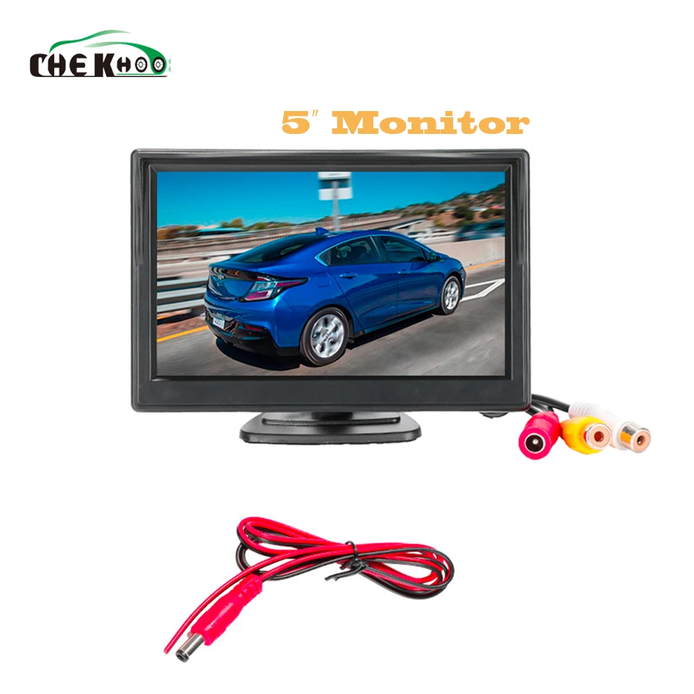 5 дюймовый автомобильный монитор TFT lcd &quotHD цифровой 16:9 800*480 экран 2 пути видео вход