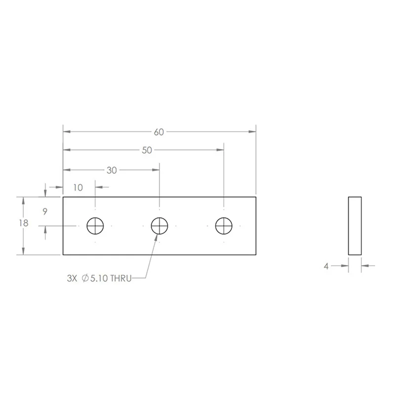 Высокое качество 2/3 отверстия соединения полосы пластина Алюминий для ЧПУ