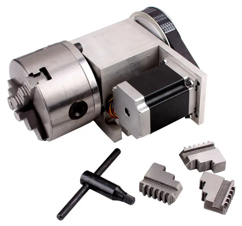 CNC Токарные станки станок k11-100 3-Челюсти Зажимы Nema23 Шаговые двигатели Комплект для
