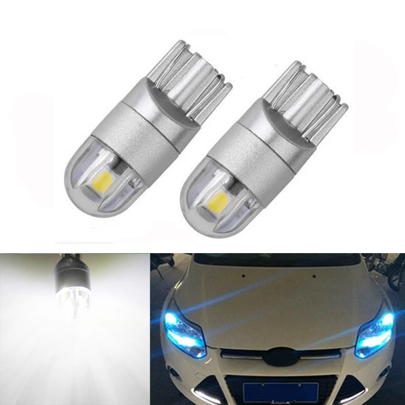 

2x Canbus Car 3030 SMD T10 LED W5W Projector Lens Auto Lamp Light Bulbs For Ford focus 1 2 3 fiesta mondeo ecosport kuga