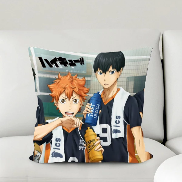 Окт. Домашний текстиль Haikyu! Аниме Shoyo Hinata & Tobio Kageyama 60*60 см квадратная Подушка Чехол