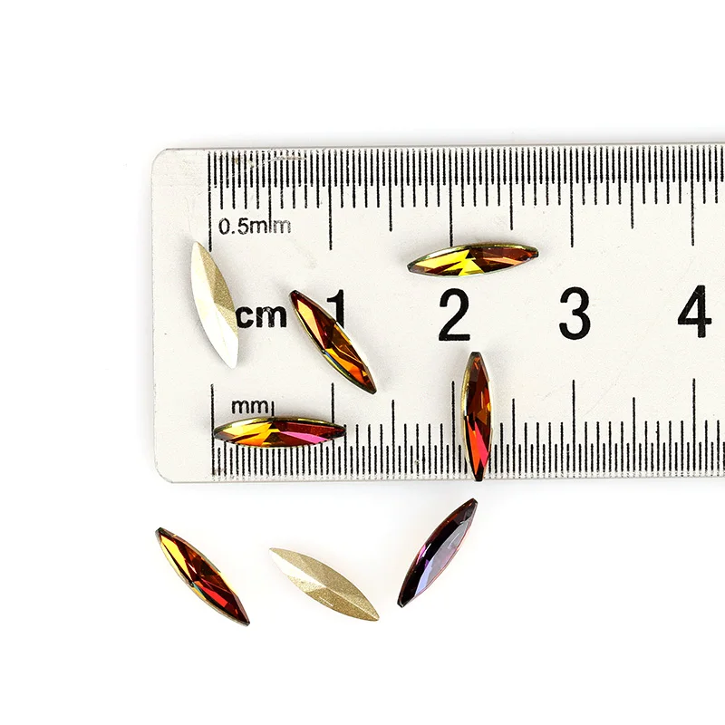 Blueness стразы для ногтей на ногти 10 шт./упак. плоской формы стекла пламени цветные