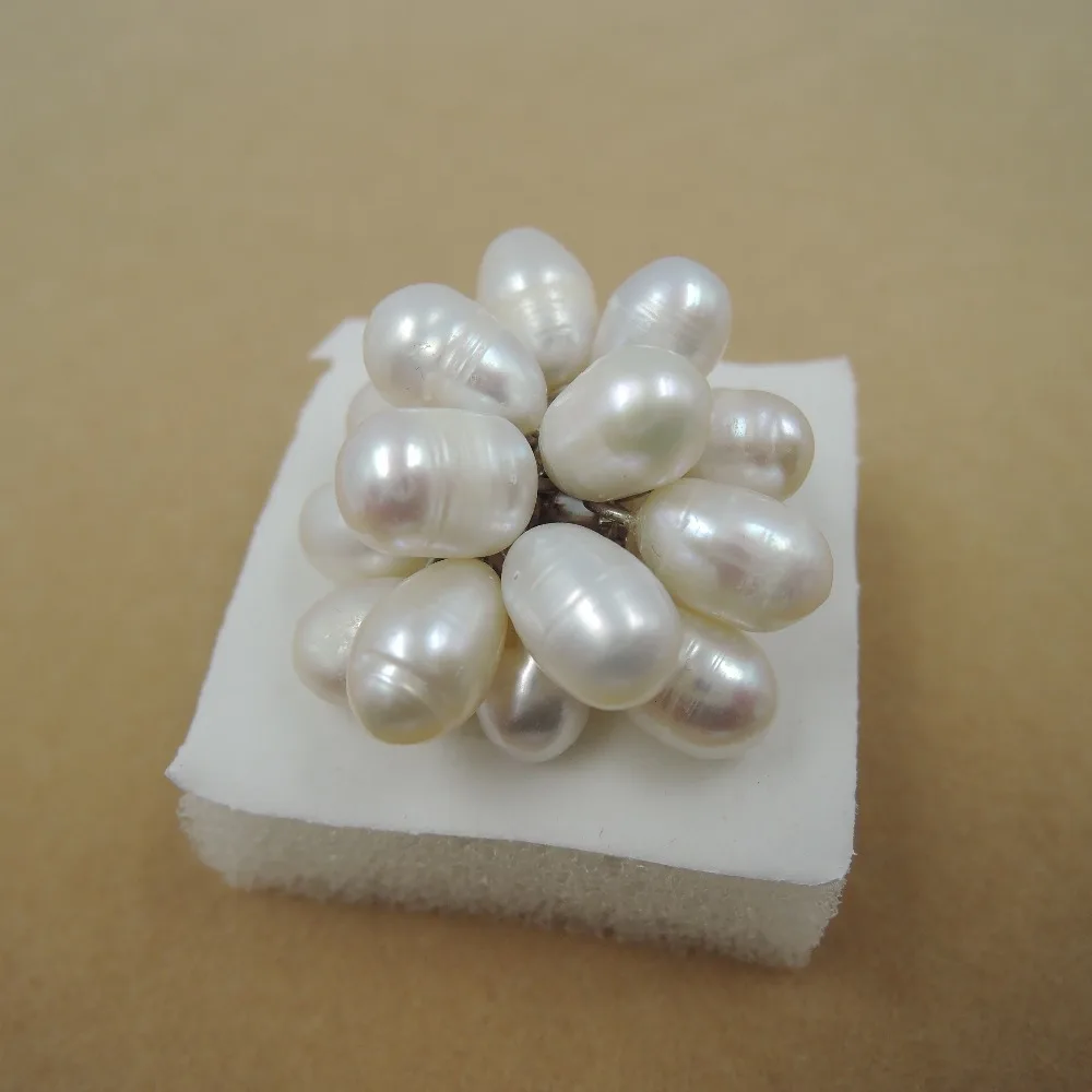 Кольцо с натуральным пресноводным жемчугом 100% | Украшения и аксессуары