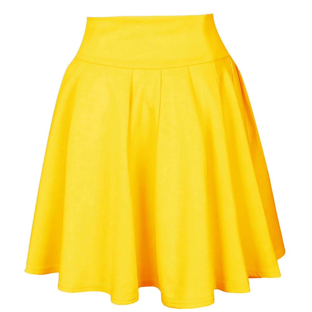 yellow Женская новая модная популярная повседневная сексуальная юбка, женские летние модные вечерние мини-юбки, Женская Летняя короткая юбка 4#7 - Цвет: yellow