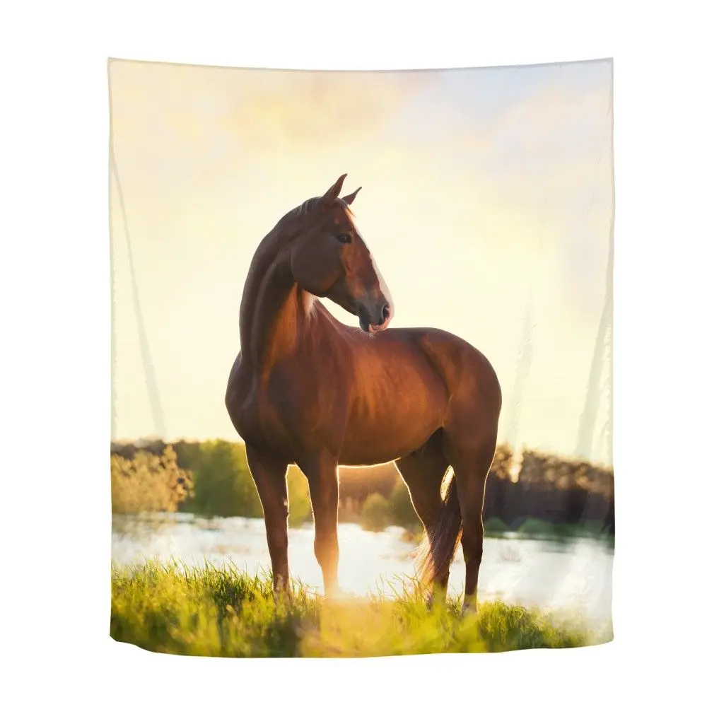 Крутое животное лошадь 3D печать Бохо стены Висячие богемные психоделические