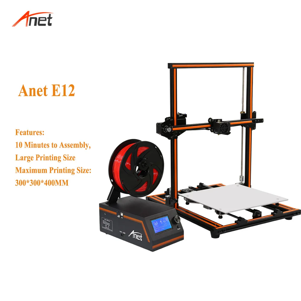 Anet E12 металлический Структура 3d сборка принтера комплект прост в эксплуатации