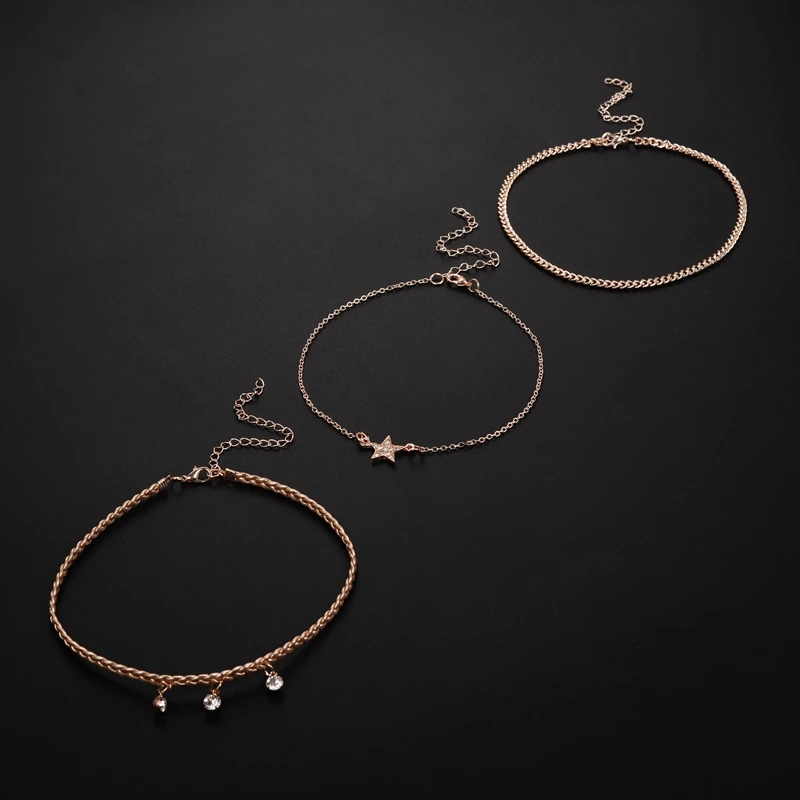 Danze готический ручной работы сплав звезда цепь чокер кристалл кисточка кулоны