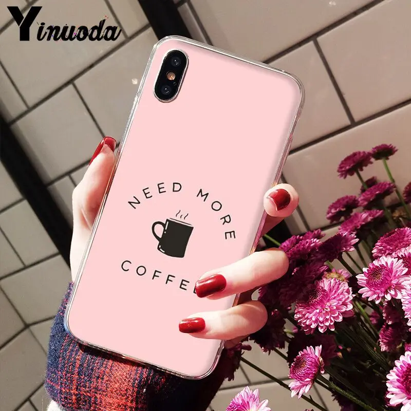 Yinuoda ОК но сначала кофе DIY Роскошный Высокий протектор на конце чехол для iPhone 5 5Sx 6 7