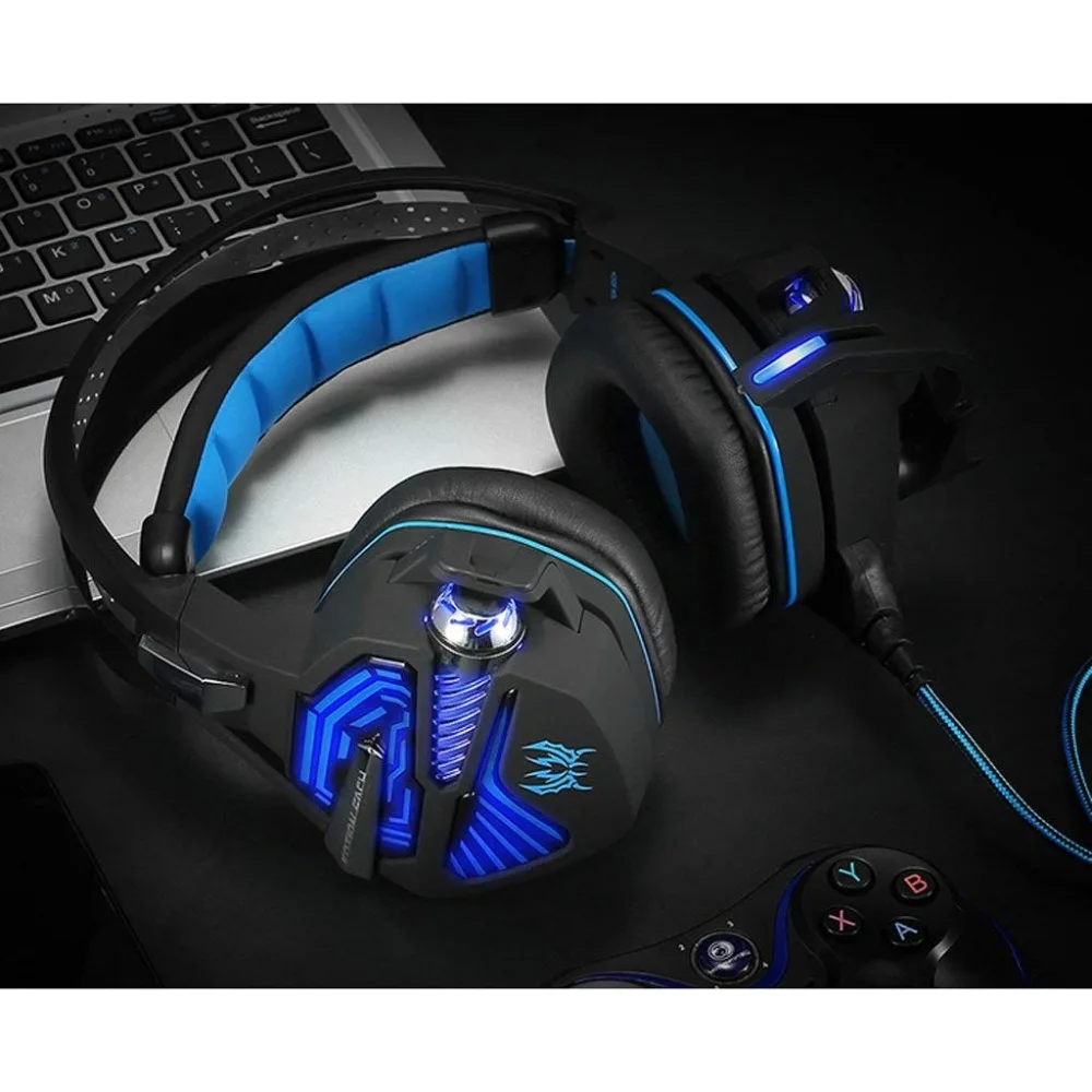 Гарнитура для PS4 Xbox с вибрацией игровая гарнитура объемным звуком 7 1 Компьютерная