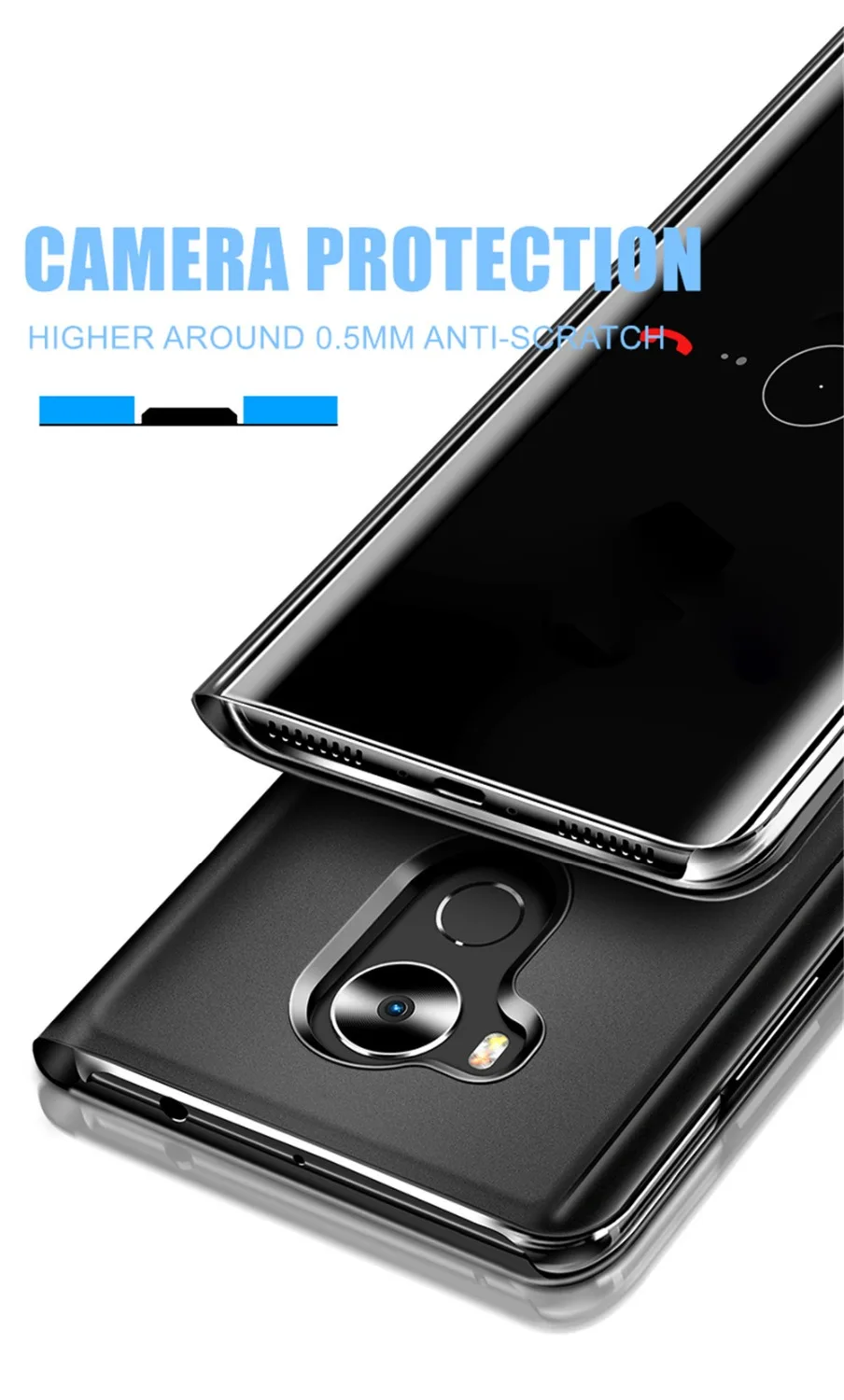 Y9 2019 зеркальный флип-чехол для телефона Huawei Mate 20X кожаный чехол-подставка |