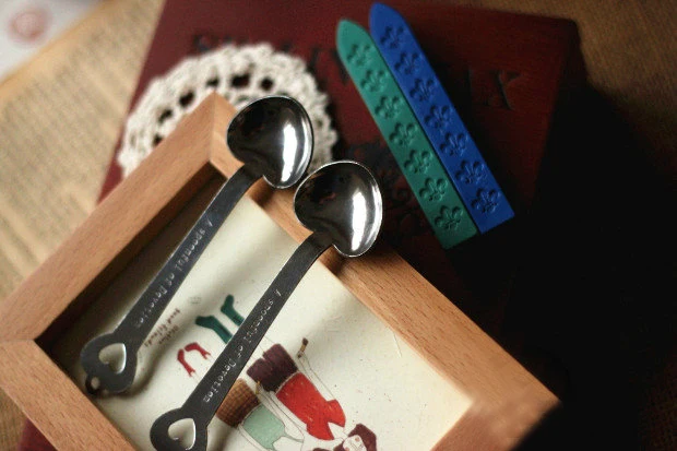 1 шт. в форме сердца ложка для запечатывания Винтаж Уплотнения Металлические анти