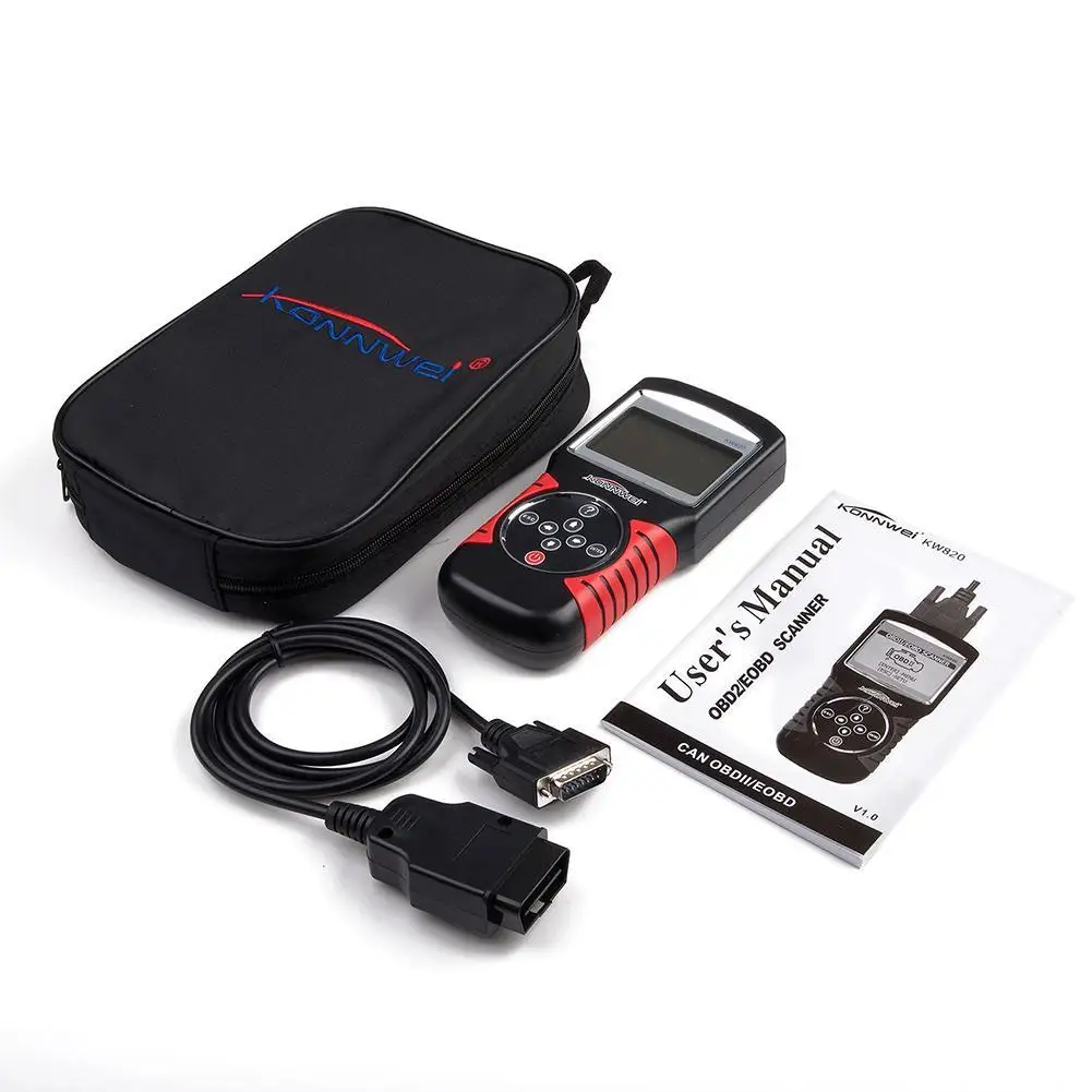 Сканер кодов ошибок для автомобилей KW820 OBDII EOBD диагностический сканер OBD2