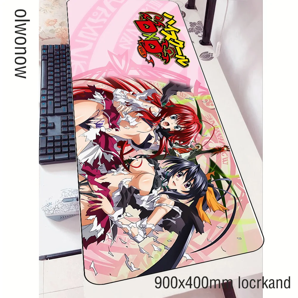 

high school dxd mouse pad locked edge pad to mouse notbook computer mousepad 90x40cm gaming padmouse gamer keyboard mouse mats