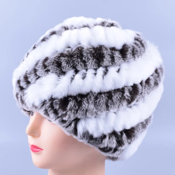 Подлинная Рекс Меха Pom poms Снежная Шапка Зимние Шапки для Девочек Шапка Натуральный Мех Вязание Кролика Skullies Шапочки Шляпы Женщин LQ11169 Зимняя шапка из натурального меха кролика - Цвет: CoffeeWhite