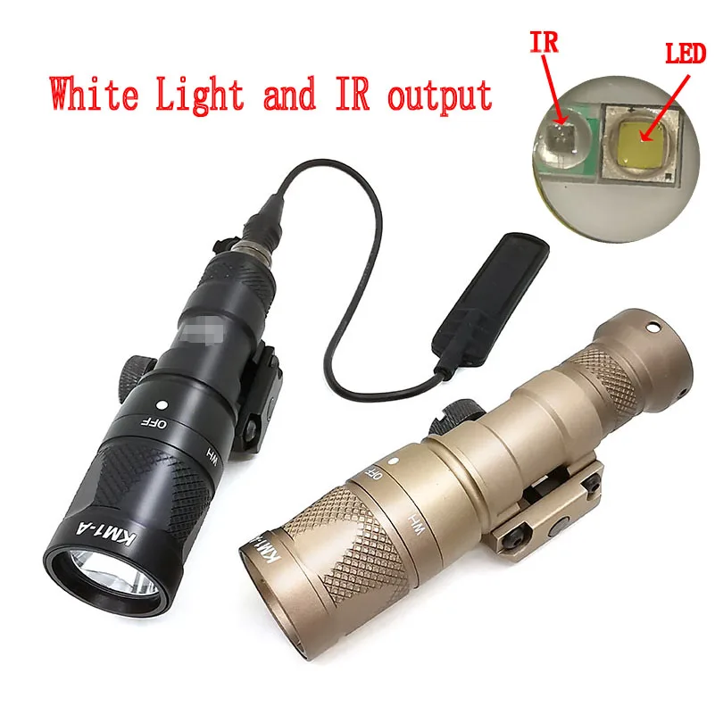 SOTAC-GEAR Тактический M300V ИК оружейный Светильник ИК-выход и светодиодный белый светильник с переключателем давления инфракрасный выход подходит 20 мм рельс Spoce