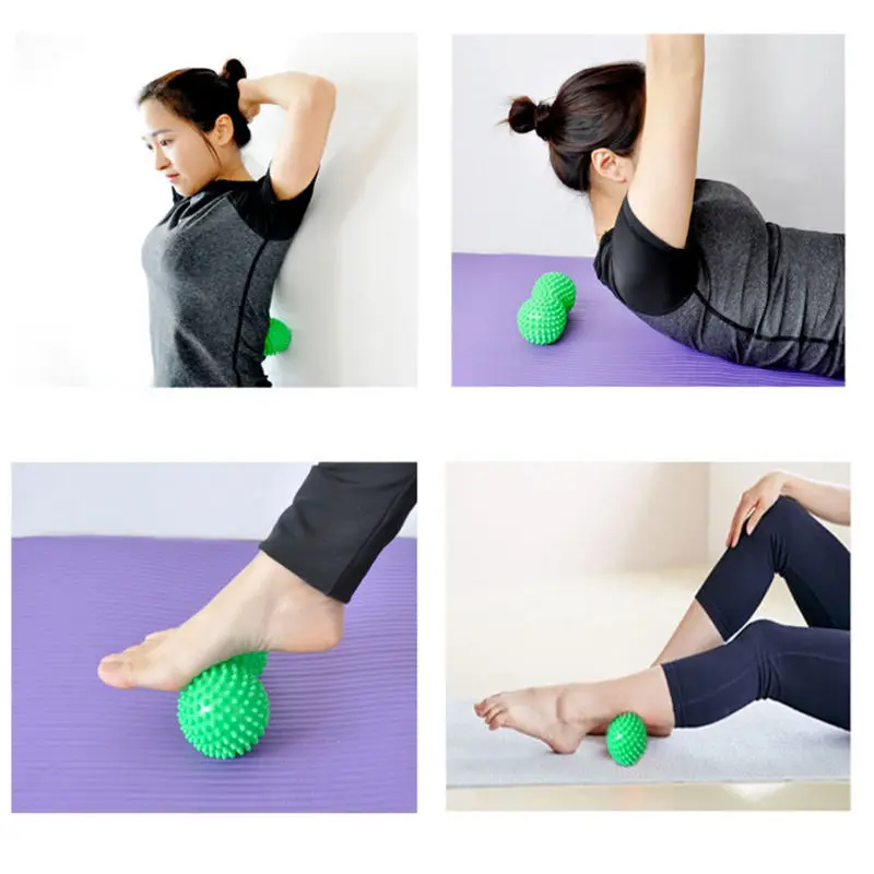 1 шт. арахисовый Массажный мяч Шипованная рельефная мышца боль стресс терапия