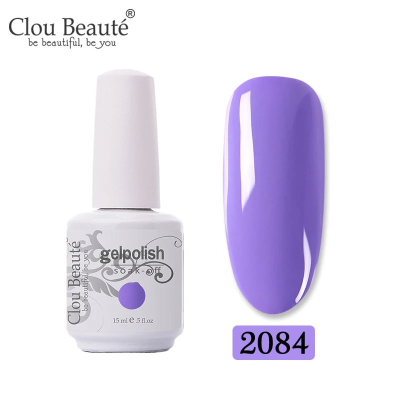 2084 Clou Beaute Gel Nail Polish Top UV LED Gel Nail Art Varnish Hybrid Gel Polish Semi Permanent Vernis Gellak Glitter Gel Lacquer - Цвет: 2084