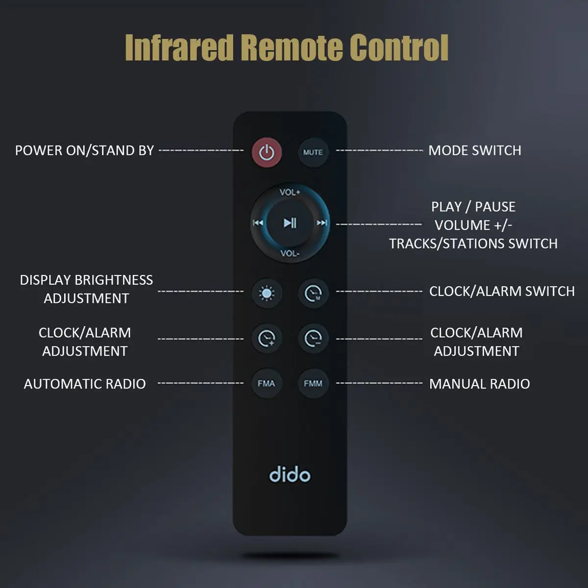 Dido X9 Bluetooth портативный супер бас беспроводной зеркальный пульт дистанционного управления TF радио динамик 3D цифровой звук громкий динамик Handfree MIC