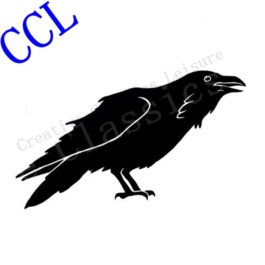 Ворон настенное искусство Виниловая наклейка Prim crows Декор gothic spooky