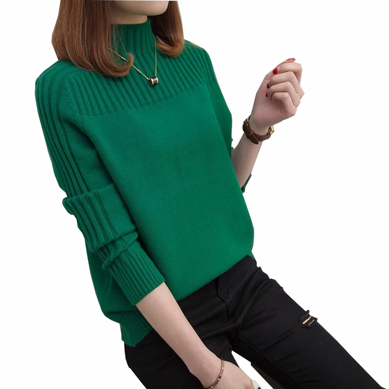 blusas de inverno feminina Sweater Women Autumn Winter High Neck Pullovers Fashion New Warm Thicken sueter mujer | Женская одежда