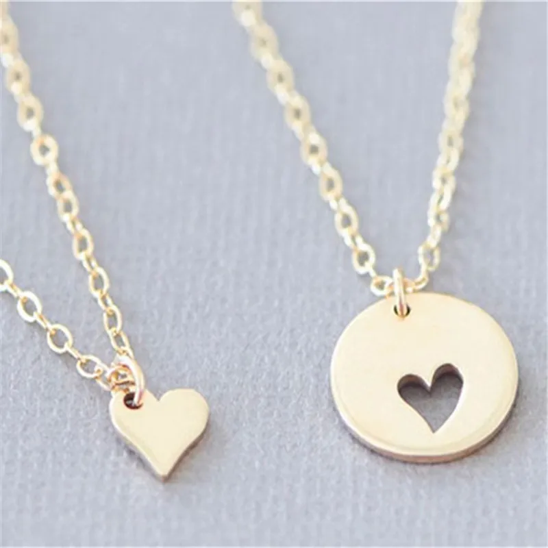 2 шт./комплект женское колье с подвеской в виде сердца|mom necklace|necklace heartnecklaces & pendants |