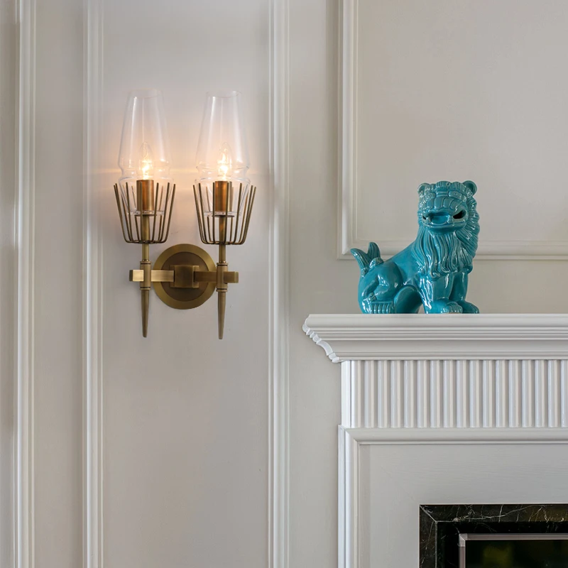 Медная настенная лампа светодиодный качественный настенный светильник