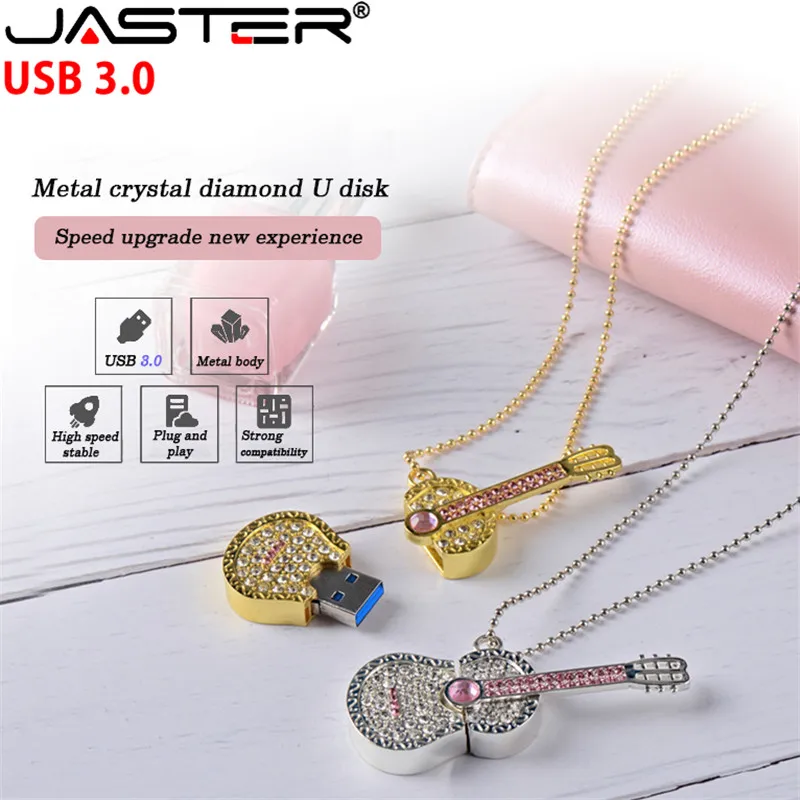 JASTER USB 3,0 милое металлическое Ювелирное Украшение туфелька кристалл USB флеш-накопитель специальный подарок Мода 4 ГБ 8 ГБ 16 ГБ 32 ГБ 64 Гб карта памяти