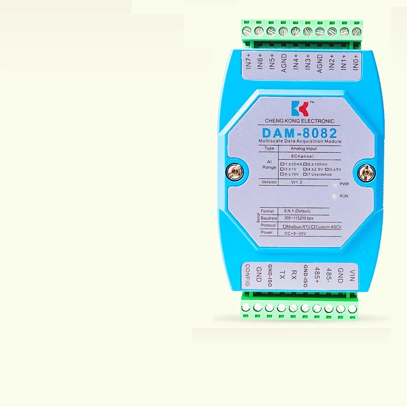 

Analog acquisition module 4-20mA to RS485 current and voltage input isolation DAM8082