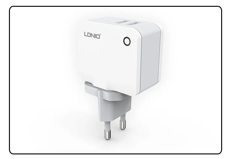 LDNIO A2203 2-Порты и разъёмы 5 V 2.4A дорожное зарядное устройство USB Зарядное устройство адаптер для iPhone X samsung Xiaomi HUAWEI Micro USB кабель
