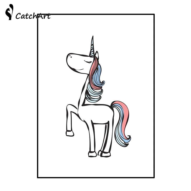 Мультяшная лошадь минималистичные парусиновые постеры скандинавский