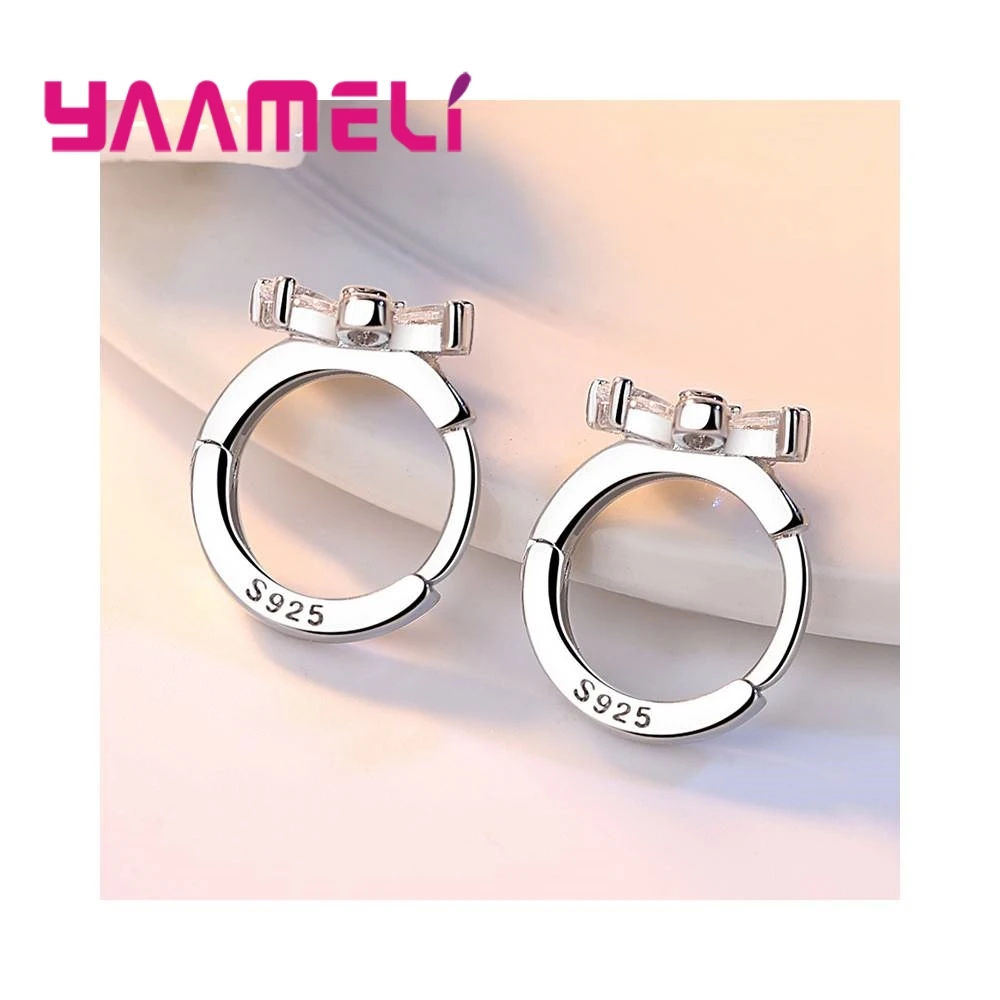 Женские серьги-гвоздики из серебра 925 пробы с фианитом | Украшения и аксессуары