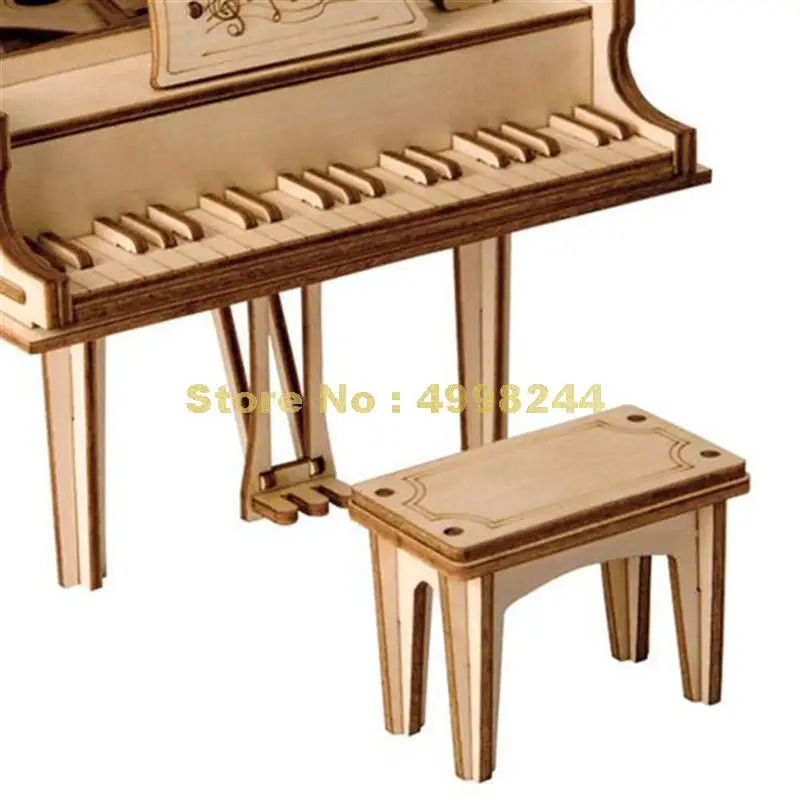 tg402 diy piano 3d laser cutting wooden puzzle gift children kids model building kits toy Toy | Игрушки и хобби