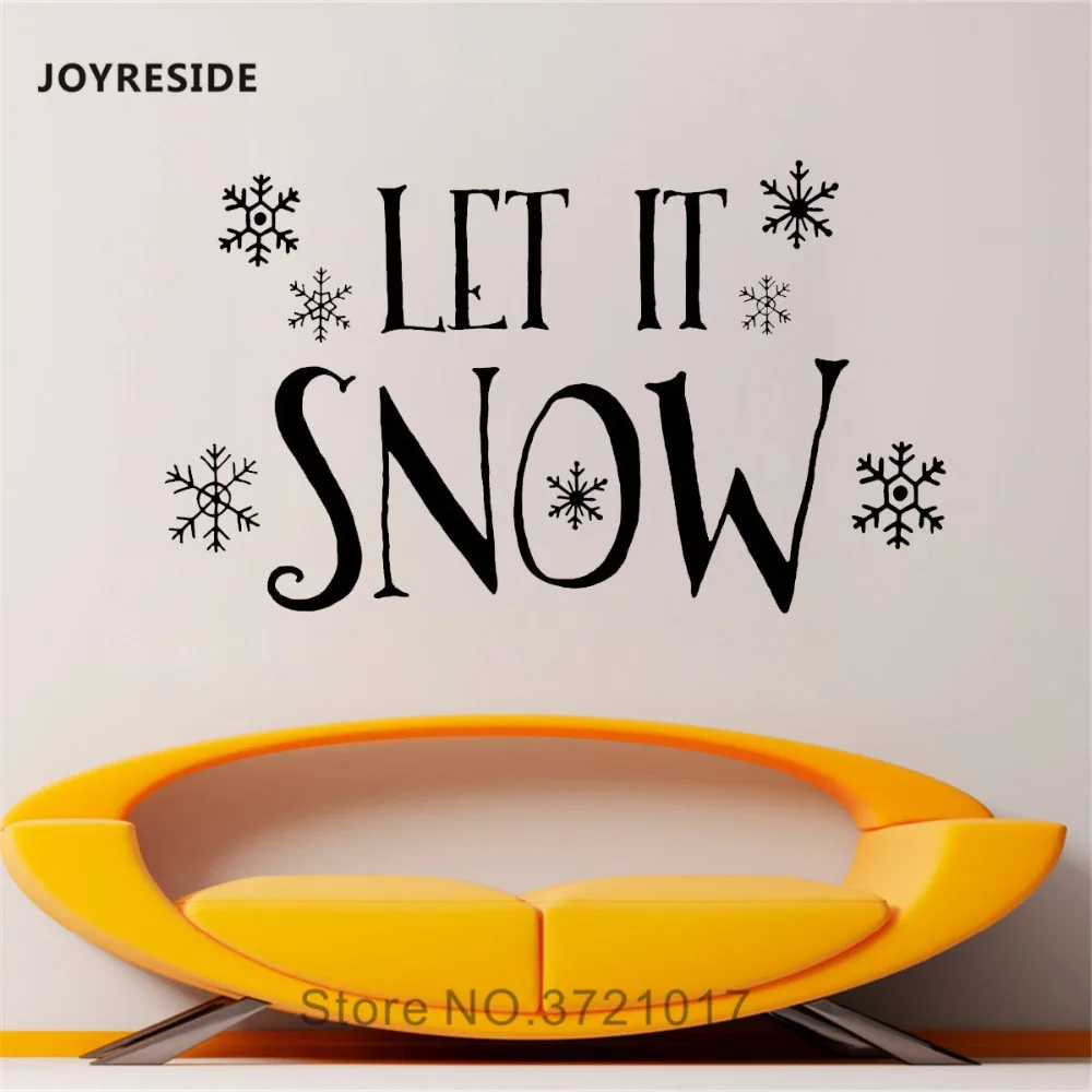 Joysebe Let It наклейка на снежную стену зимние наклейки снежинок виниловые для