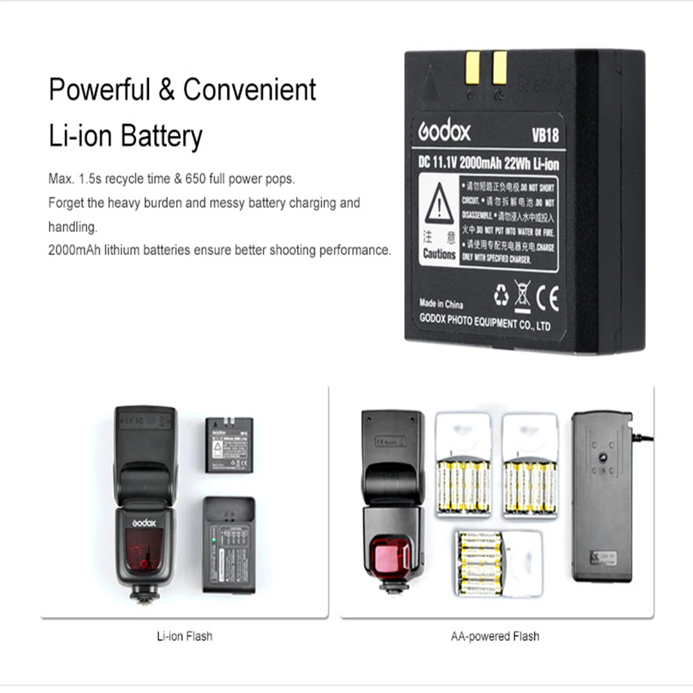 Godox V860II-O Speedlite Камера Flash с B18 литий-ионный Батарея быстро 2 4 г Беспроводной ttl для