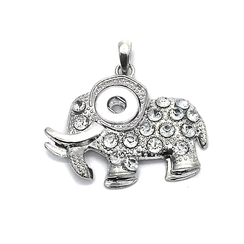 

Hot sale 006 Vintage Elephant 12mm snap button Bracelet Charm Necklaces Jewelry For Women Jewelry Gift